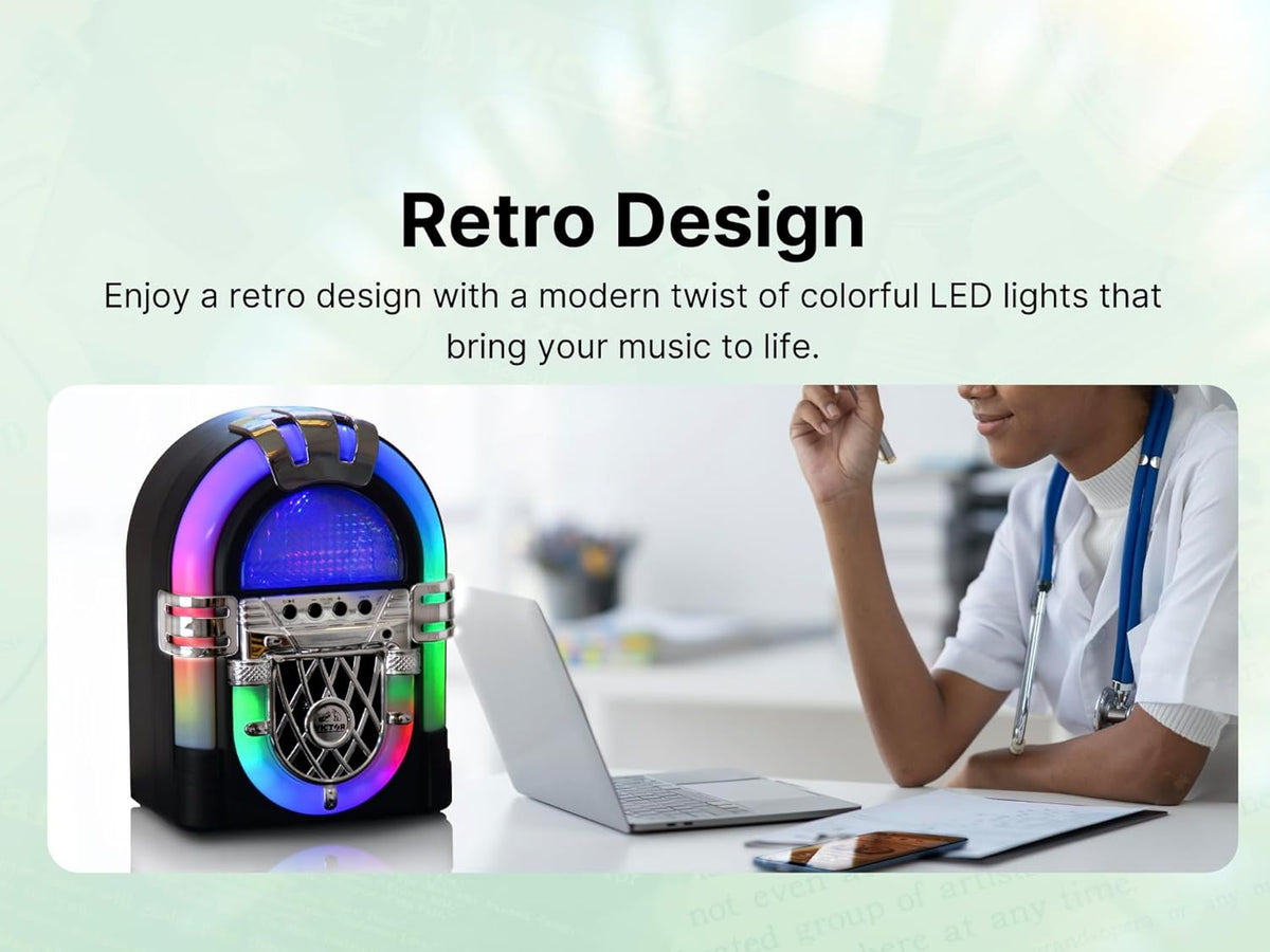 Bocina Inalámbrica JukeBox Classic Victor VDTJ-1000 | Micro Usb | Bluetooth