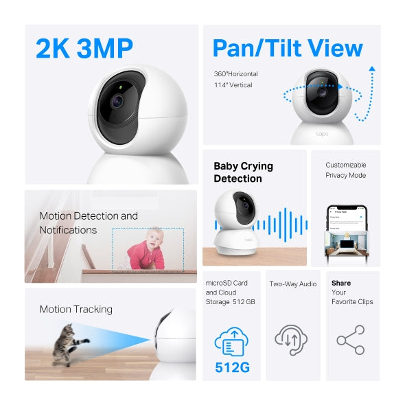 Camara de Seguridad Tapo C210 TP Link | Wi-Fi