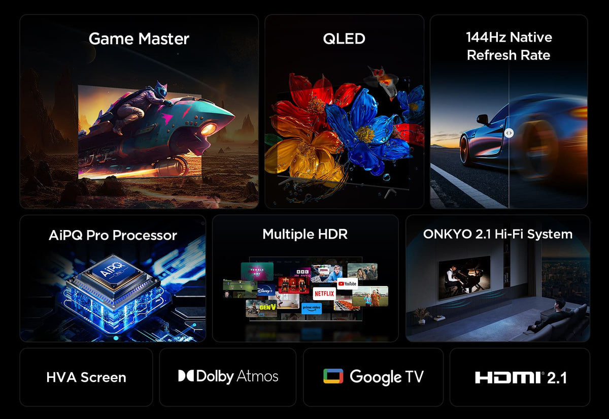 Televisor TCL 65P8K | 65&quot; | 4K | Google TV | HDM | USB | Wi-Fi | Bluetooth