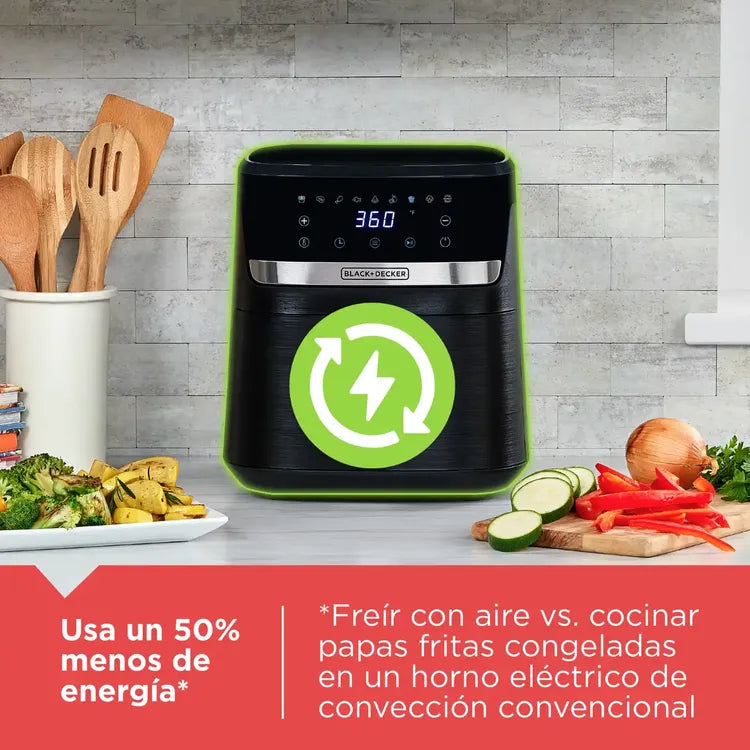 Freidora de Aire Black &amp; Decker AFBD82-1BDLA | 7.5 Litros