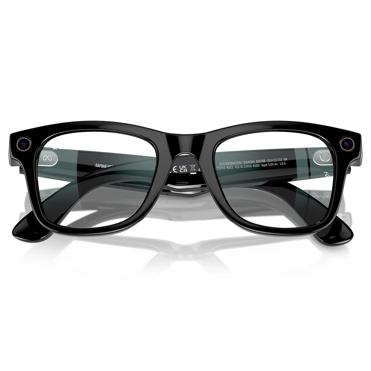 Ray-Ban Meta Glasses Wayfarer | Gen 1 | Lentes Inteligentes | Shiny Black | Lentes Claros