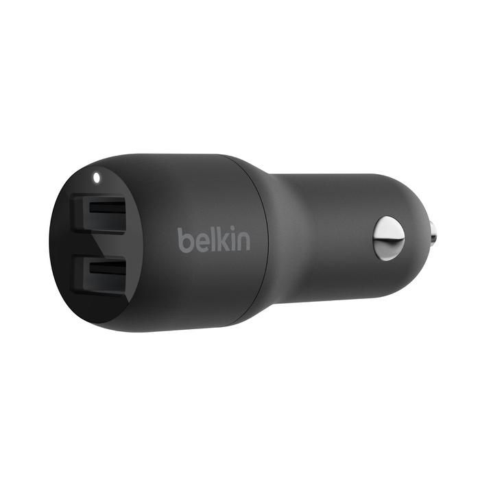Cargador de Carro Belkin Doble Boost Charge | 24W | Color Negro