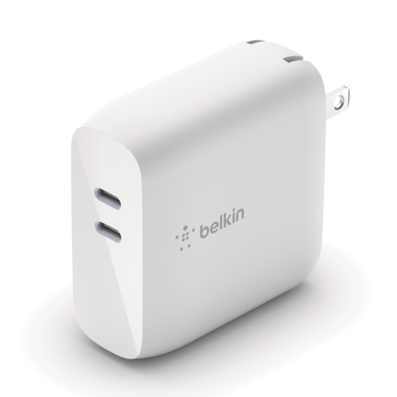 Cargador Belkin Boost Charge Dual WCH003dqWH | 68W | USB-C | Color Blanco - Multimax