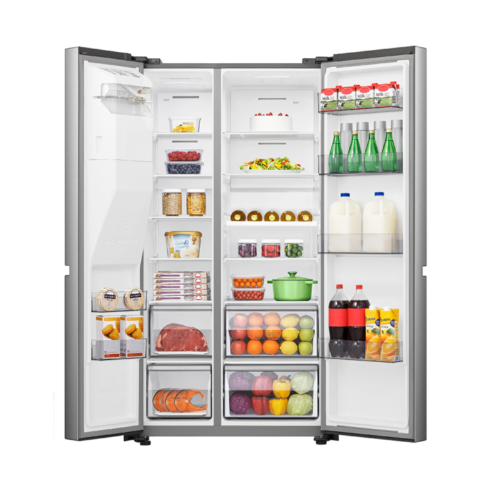 Refrigeradora Hisense RS223SV5A | Inverter | 22.9 Pies Cúbicos | Side By Side | Disensador de Agua y Hielo