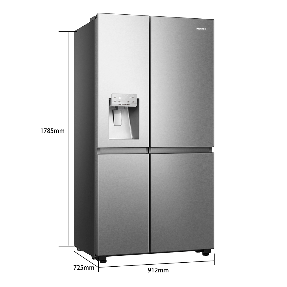 Refrigeradora Hisense RS223SV5A | Inverter | 22.9 Pies Cúbicos | Side By Side | Disensador de Agua y Hielo