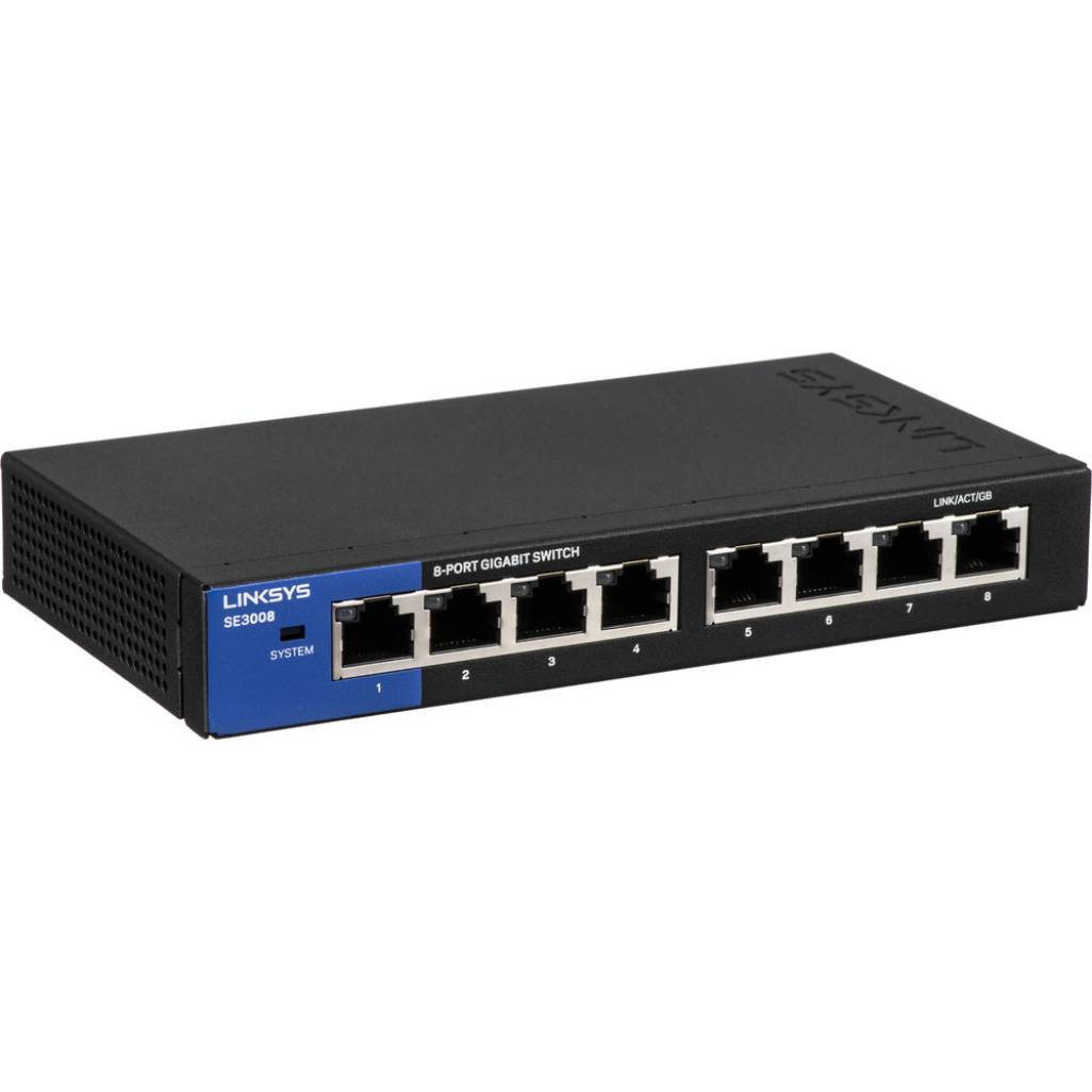 Switch Linksys SE3008 | 8 Puertos | Gigabit Ethernet