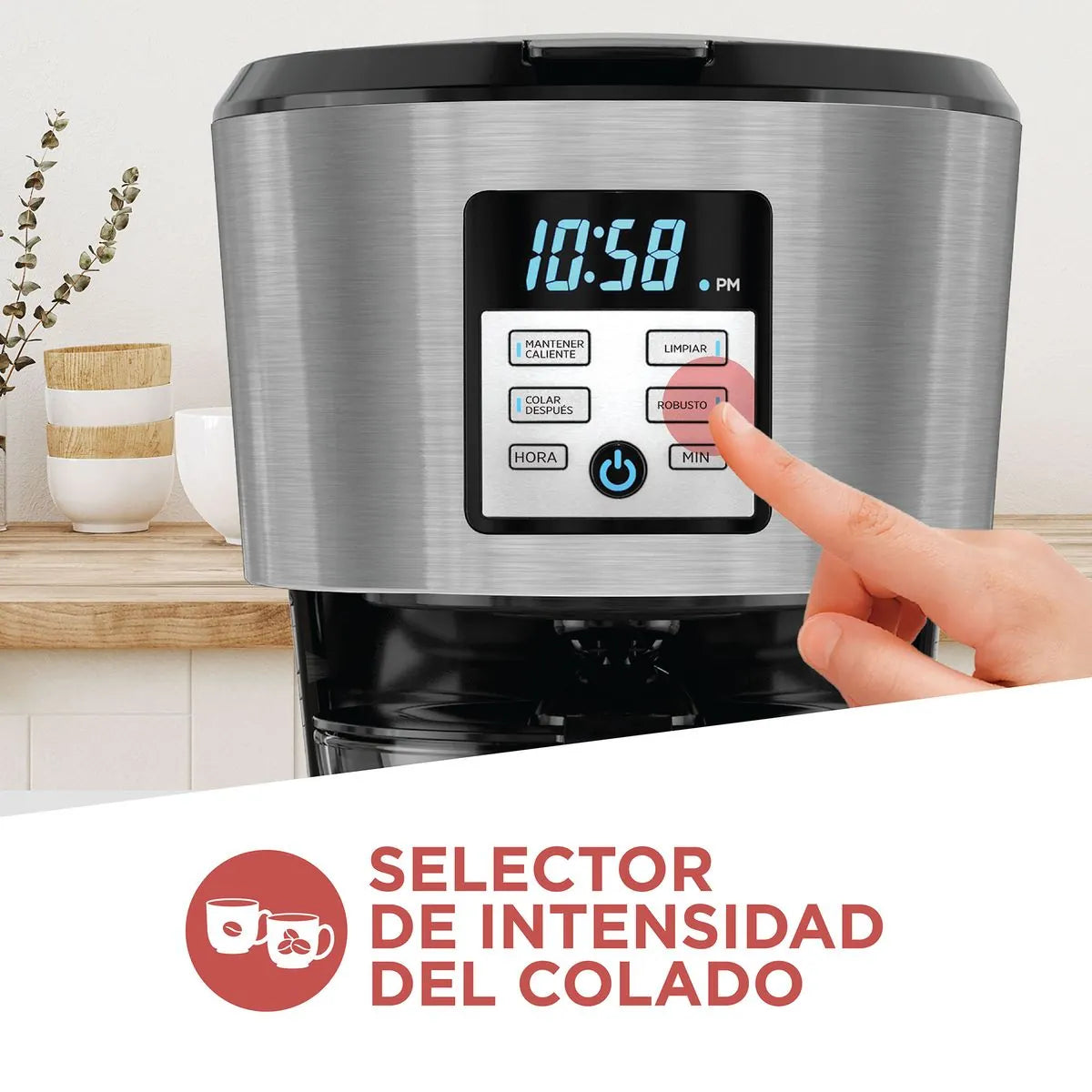 Cafetera Black & Decker CM1331SLA | 12 Tazas | Programable