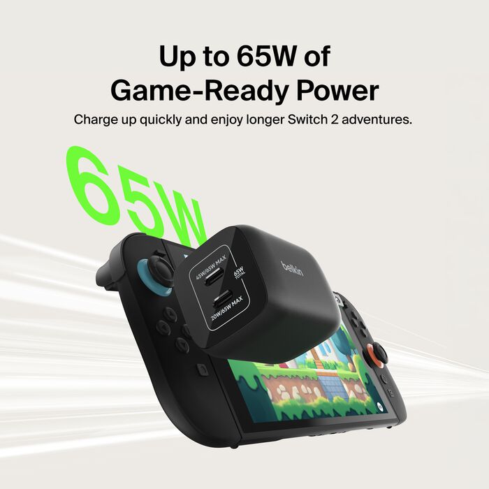 Cargador de Pared Belkin | USB-C | 65W | Para Nintendo Switch 2