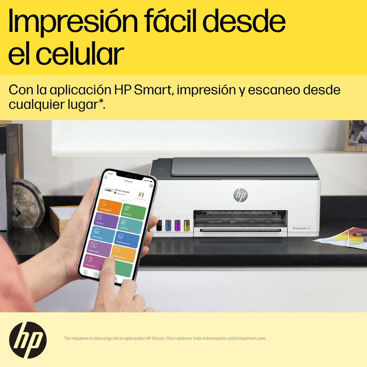 HP Smart Tank 580 | Multifuncional | Sistema de Tanque de Tinta | Wi-Fi