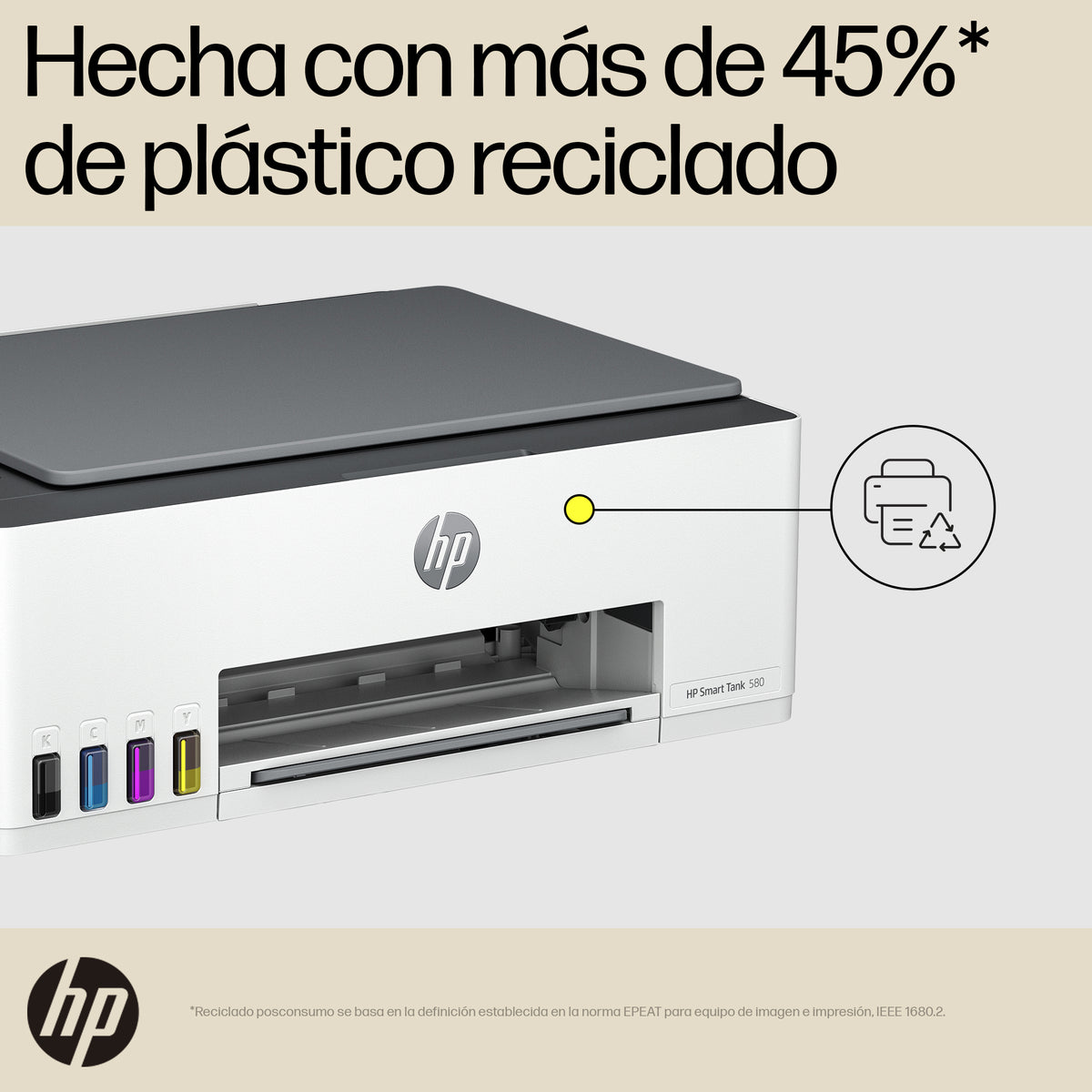 HP Smart Tank 580 | Multifuncional | Sistema de Tanque de Tinta | Wi-Fi