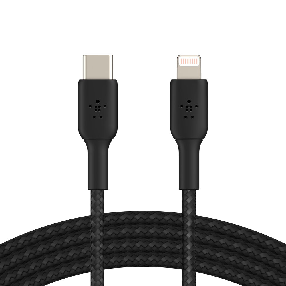 Cable Belkin USB-C a Lightning Trenzado CAA004BT1MWH | 1 m