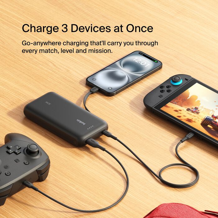 Powerbank Belkin 20K | 30W | Para Nintendo Switch 2 | USB-C