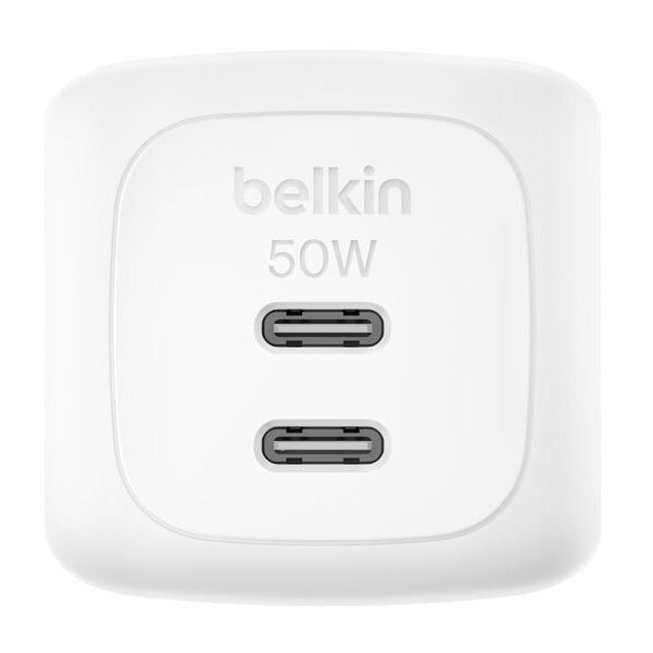 Cargador Belkin WCH019DQWH | 2 Puertos USB-C | 50W