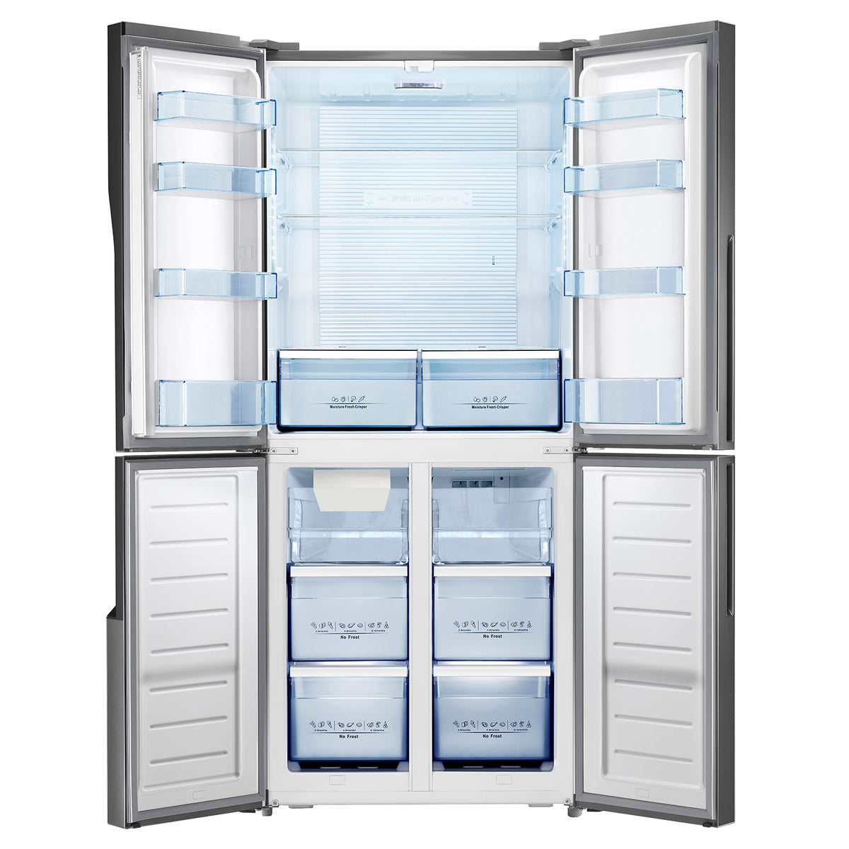 Refrigeradora Inverter Hisense RQ16N6ASI | 16 Pies Cúbicos | Cross Door | Acero Inoxidable