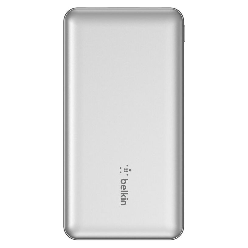 Batería Portátil Belkin BPB011BTSL | 10000mAh | 15W | 2 USB-A + USB-C | Cable Incluido | Color Plateado