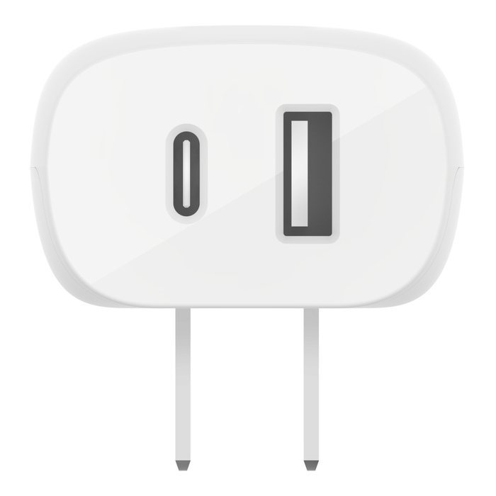 Cargador de Pared Dual Belkin | 25W + 12W | USB-C | Color Blanco