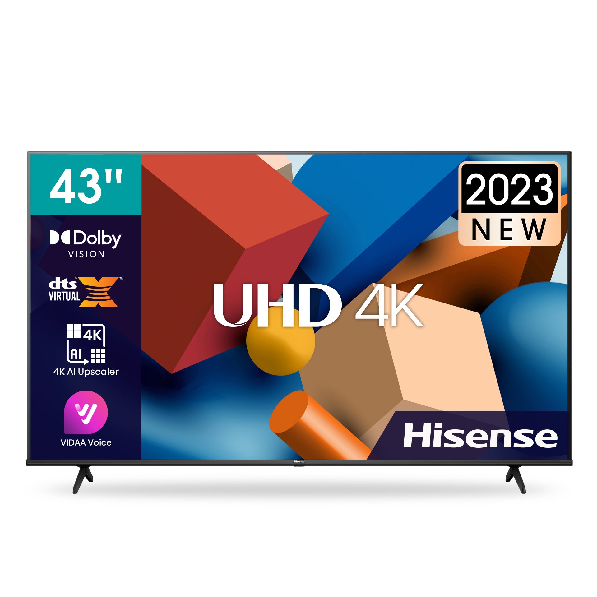 Televisor UHD de 43" Hisense 43A61K | 4K | HDMI | USB | Wi-Fi | Bluetooth | DVB-T