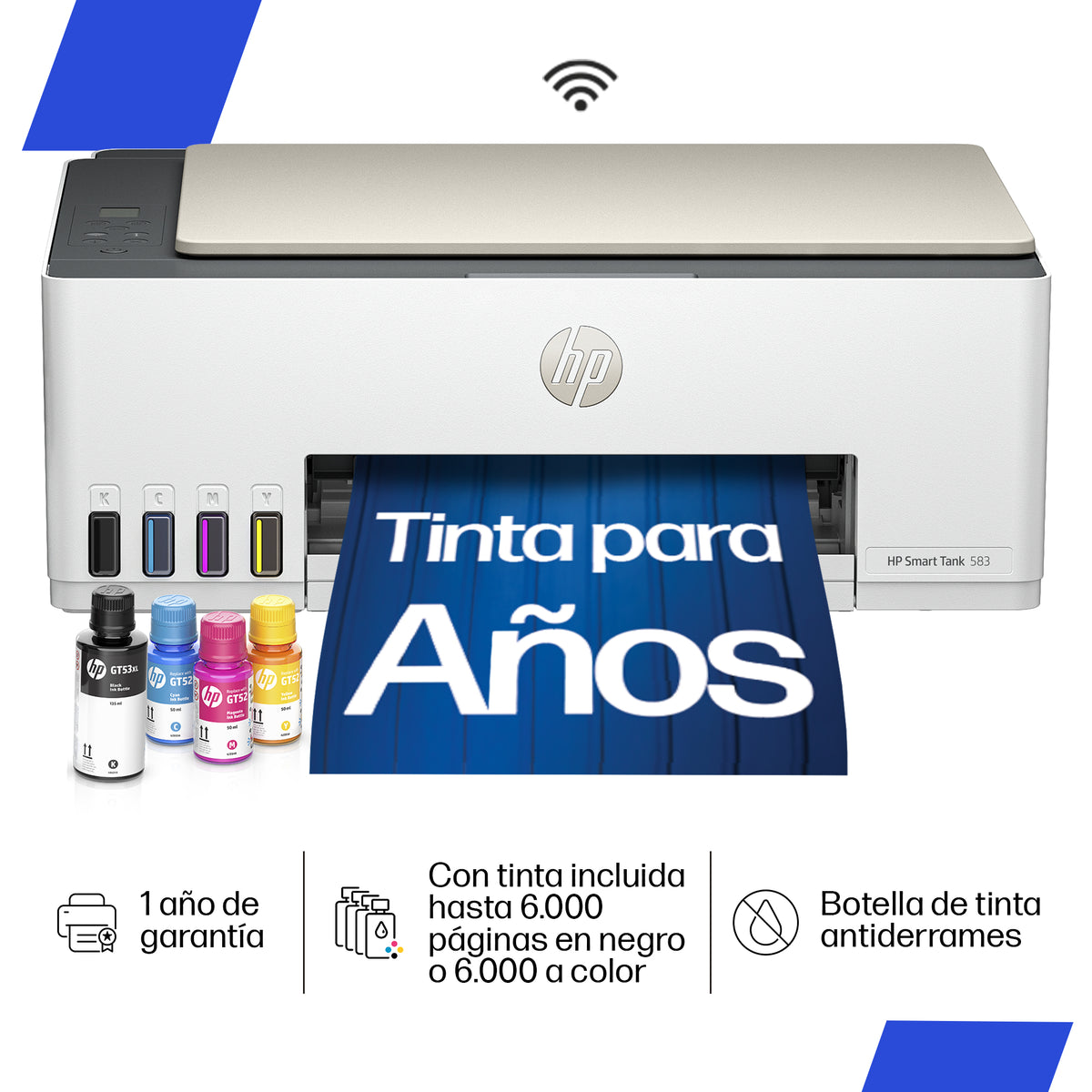 HP Smart Tank 583 | Multifuncional | Sistema de Tanque de Tinta | Wi-Fi