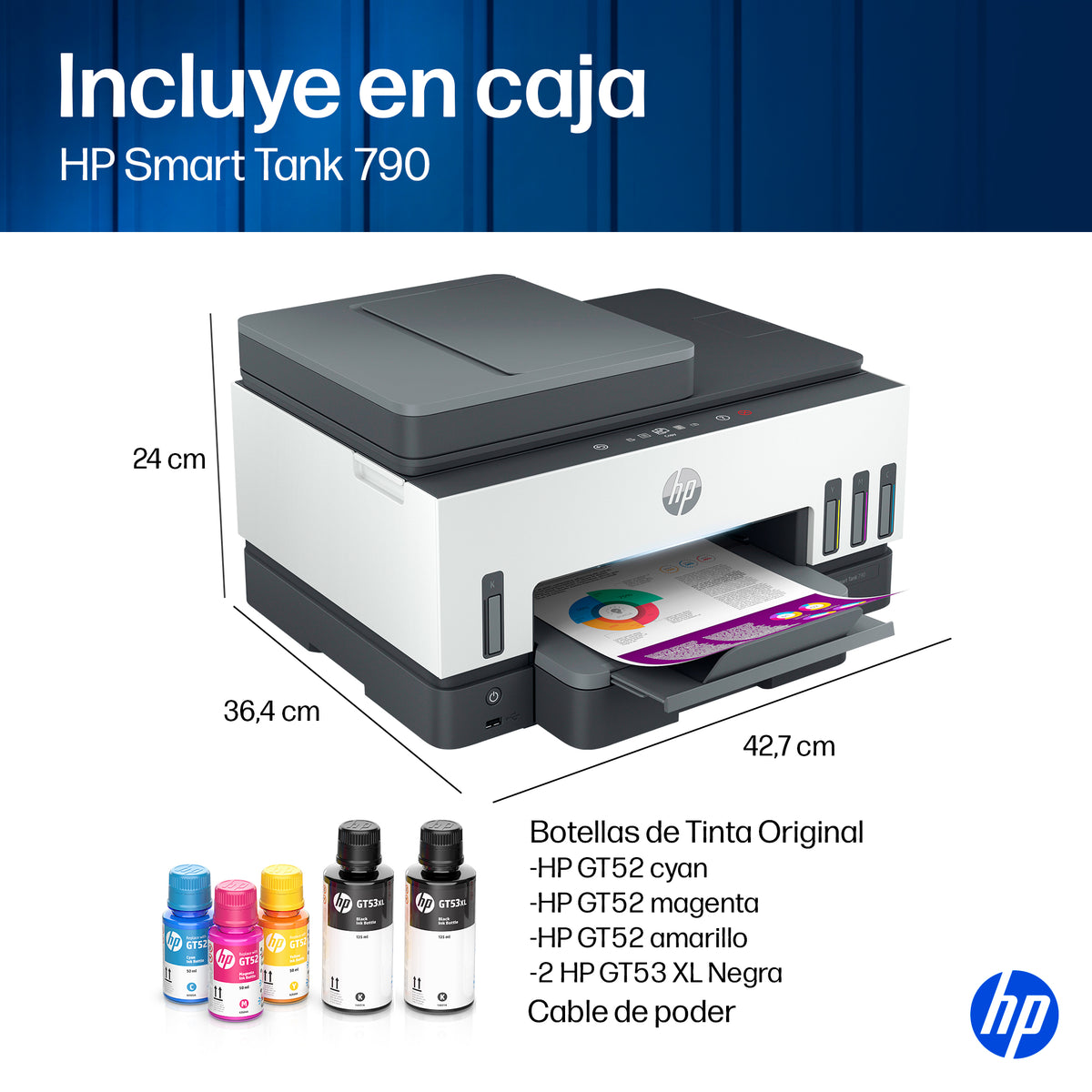 HP Smart Tank 790 | Multifuncional | Sistema de Tanque de Tinta | Bluetooth