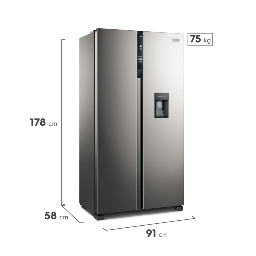 Refrigeradora Frigidaire FRSA15K2HVG | 15 Pies Cúbicos | Dispensador de Agua | Side by Side