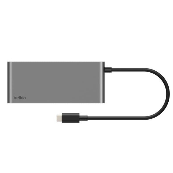 Adaptador Belkin INC024fqSGY | Multipuertos 8 en 1 | HDMI 2.0 | USB-A (2) | USB-C (2) | Ethernet | SD/Micro SD | USB-C