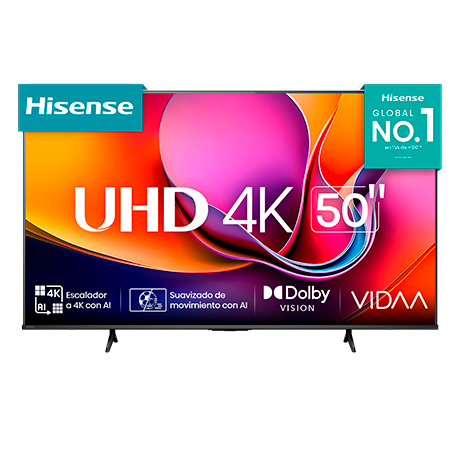 Televisor Hisense 50A6NV | 50" | 4K | VIDAA | HDMI | USB | Wi-Fi | Bluetooth
