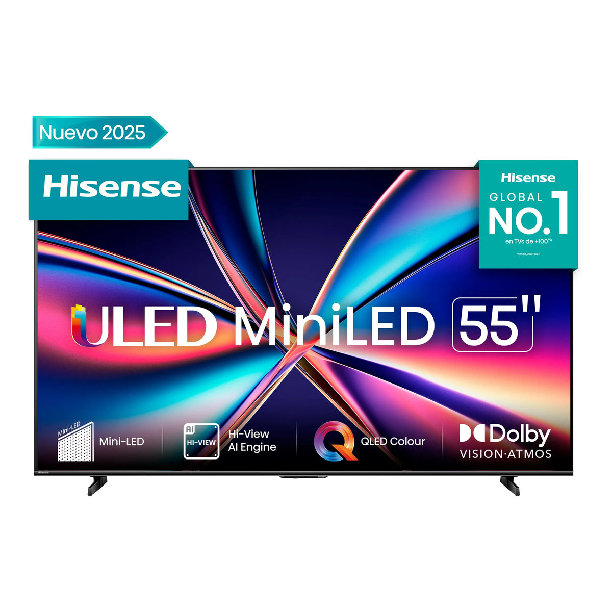 Televisor Hisense MiniLED 55U6QV | 55&quot; | 4K | VIDAA | HDMI | USB