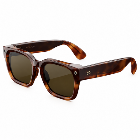 Meta Fury | Lentes Inteligentes | Montura Caoba | Lentes Verdes