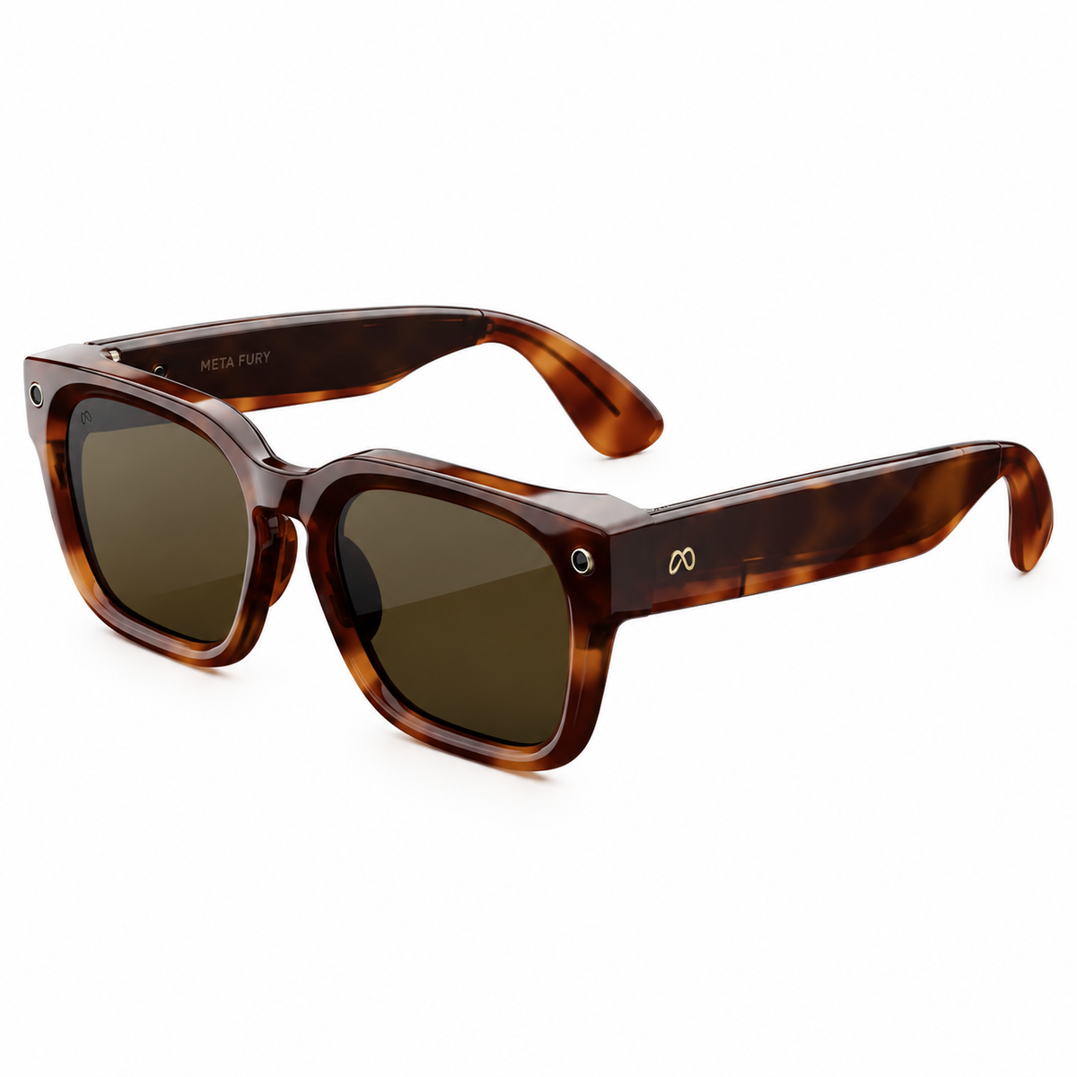 Meta Fury | Lentes Inteligentes | Montura Caoba | Lentes Verdes
