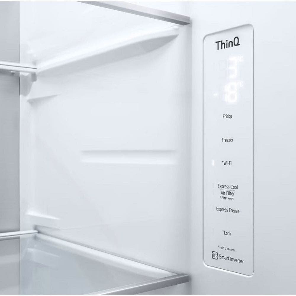 Refrigeradora LG Intaview Brushed LG VS25VVNW | 24 Pies Cúbicos | Side By Side