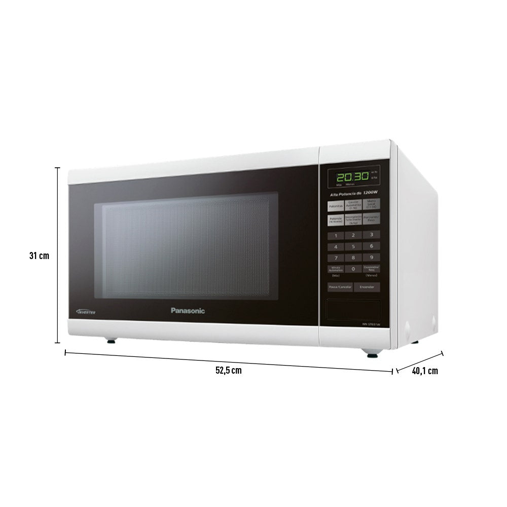 Microondas Panasonic NN-ST651WRBH | Inverter | 1.2 pies cúbicos | 1200W