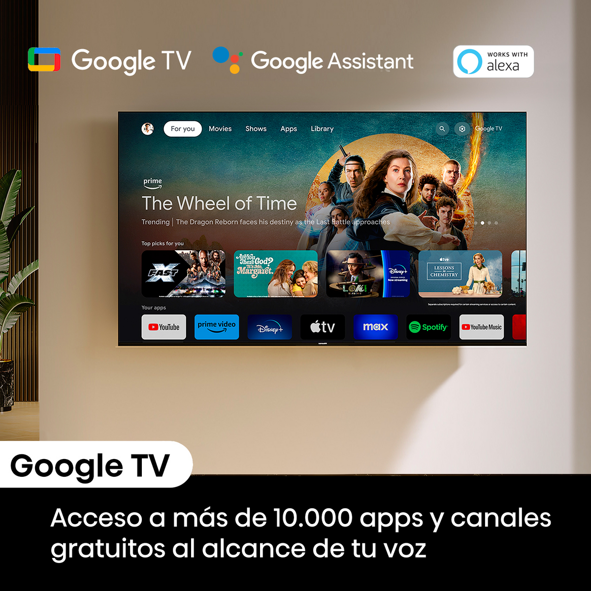 Televisor Hisense ULED MiniLED 55U6N | 55" | 4K | Google TV | HDMI | USB | Wi-Fi