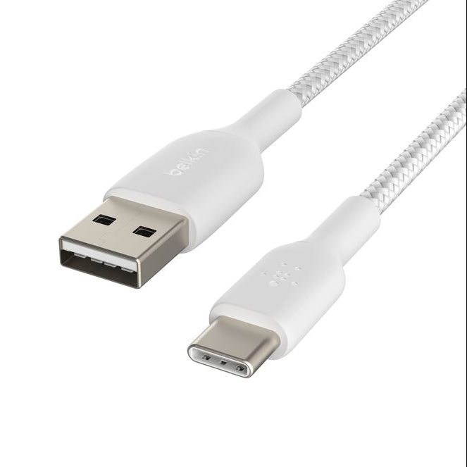 Cable Belkin CAB002bt2MWH | USB-C a USB-A | 2.0m | Trenzado