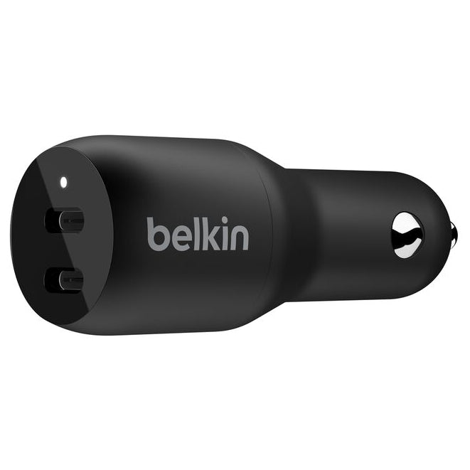 Belkin BoostCharge Dual USB-C Car Charger 36W | Dual USB-C | 36W | Black