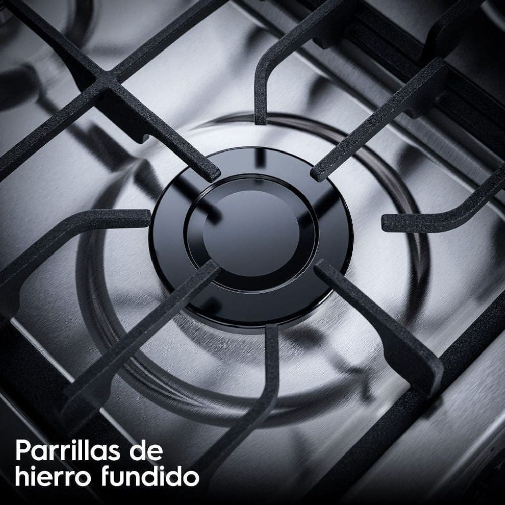 Estufa a Gas Frigidaire FKGN30C3FYI | 30&quot; | 6 Quemadores | Acero Inoxidable | Tapa de Vidrio