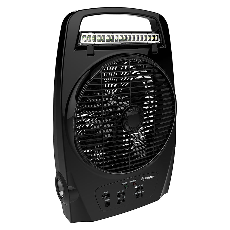 Abanico Westinghouse 72799 | Portátil | 8&quot; | Recargable | Color Negro - Multimax