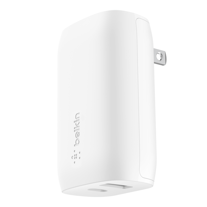 Cargador de Pared Dual Belkin | 25W + 12W | USB-C | Color Blanco