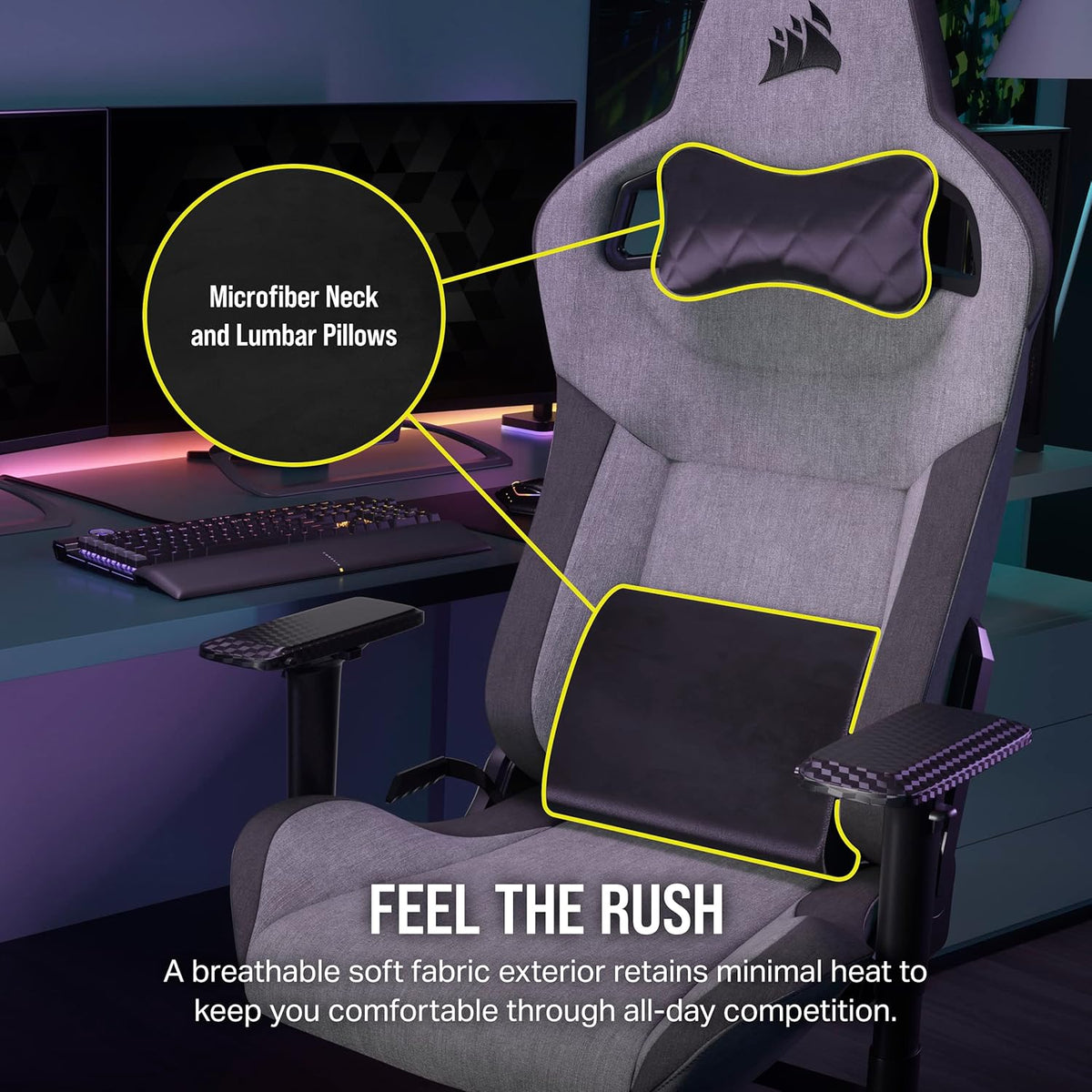 Silla Gaming T3 Rush Corsair  CF-9010056-WW | Color Cris