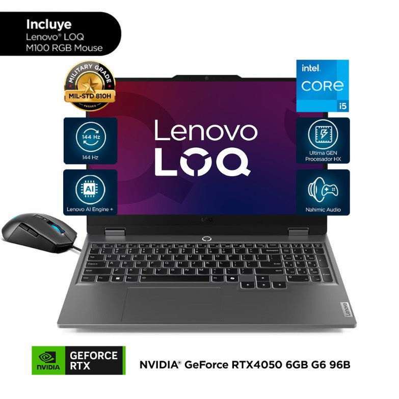 Lenovo LOQ 15IAX9 | Intel Core i5 12450HX | 16GB RAM | 512GB SSD | 15.6&quot; | GeForce RTX4050 | Windows 11