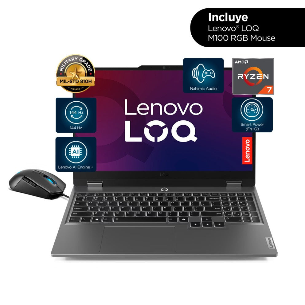 Lenovo LOQ 15ARP9 | AMD Ryzen 7 7435HS | 16GB RAM | 512GB SSD | 15.6&quot; | GeForce RTX 4050 | Windows 11 Home