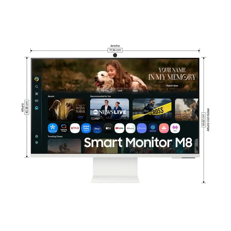 Monitor Samsung Smart M8 | 32&quot; | 3840x2160 | 60Hz | 3000:1 | USB-C | HDMI