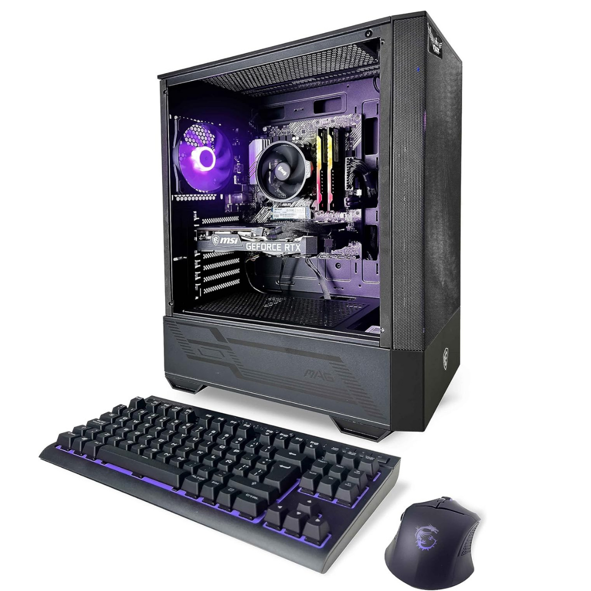 Desktop Gaming NSX | AMD Rysen 5-5500 | 16GB RAM | 512GB SSD | Windows 11 + Teclado y Mouse MSI Forge GK100