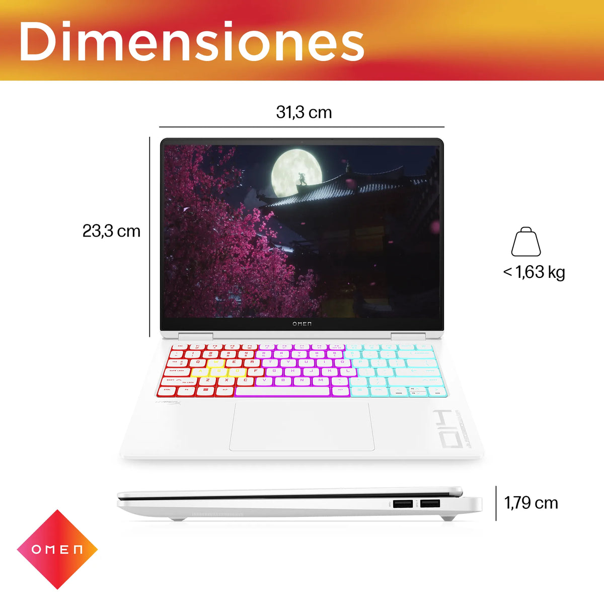 HP Omen Trascend Laptop 14-FB0000LA | Intel Core Ultra 7 155H | 16GB RAM | 1TB SSD | 14" | GeForce RTX 4060 | Windows 11