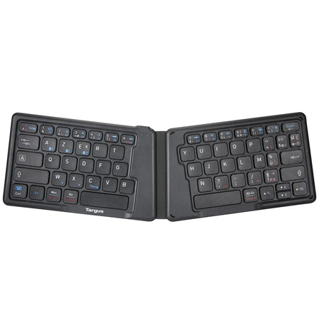 Targus AKF003ES | Teclado Inalámbrico | Bluetooth | Plegable | Ergonómico | Antimicrobiano