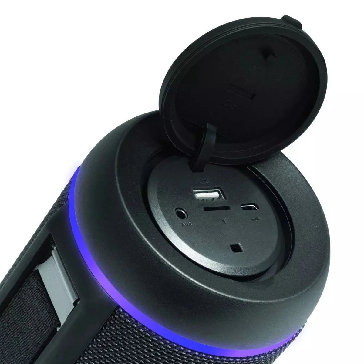 Bocina AIWA True Wireless AW-Q681B | Bluetooth | MicroSD | USB | 2000mAh | Luces LED | Color Negro
