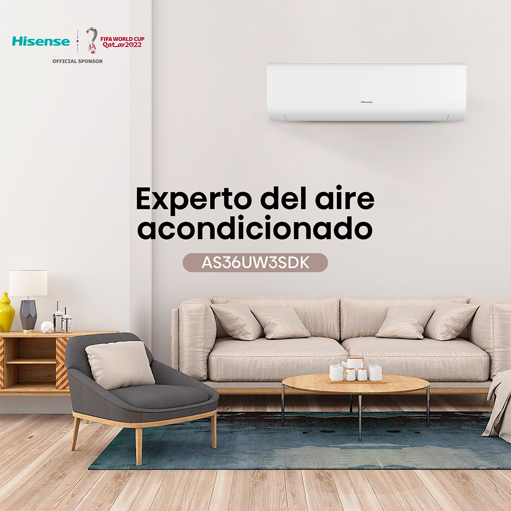Aire Acondicionado Residencial Hisense AS36UW3SDK02 | Inverter | 36000 BTU | SEER 16  Aire Acondicionados Multimax Panama Samsung LG Hisense Selectron AS36UW3SDK02