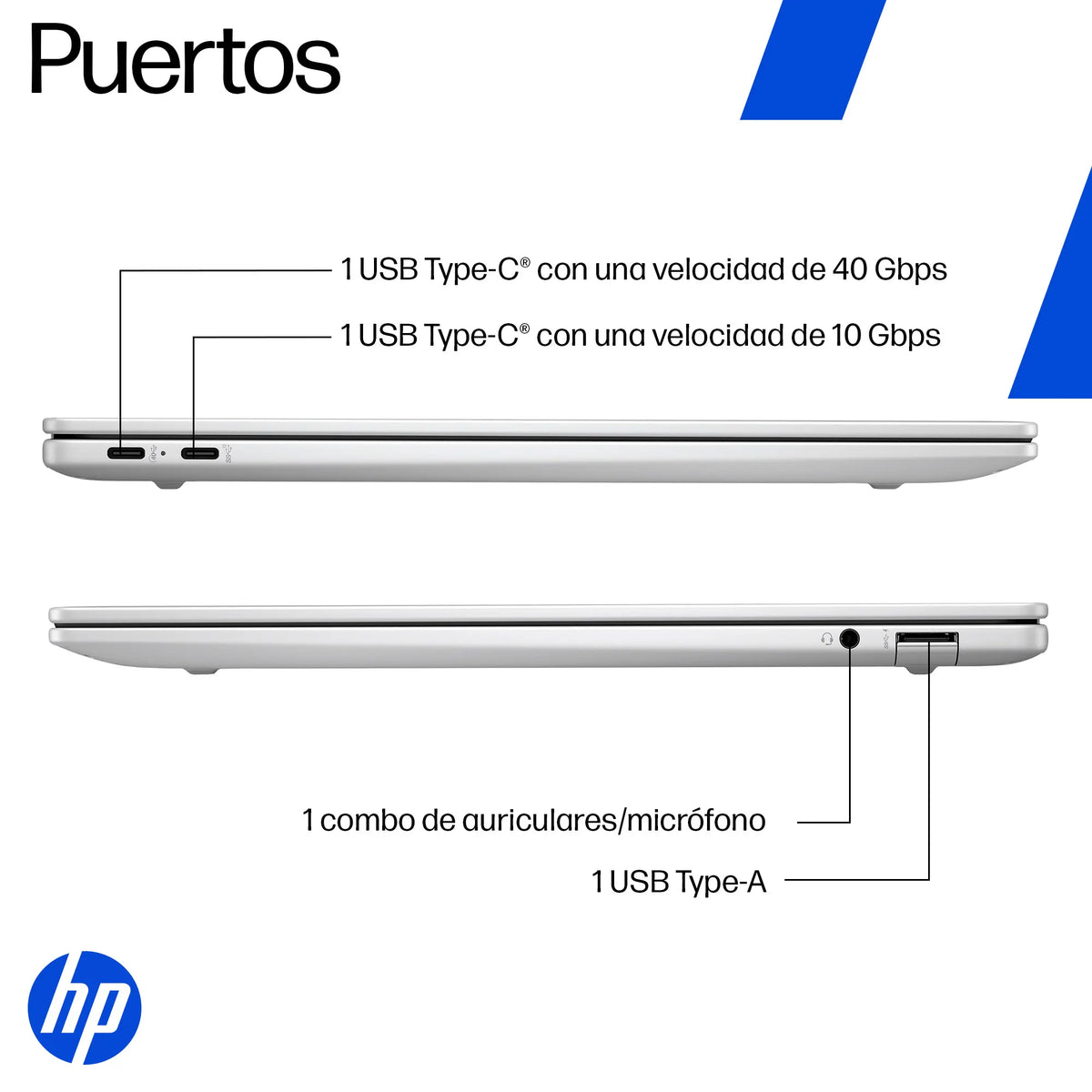 HP Omnibook X AI 14-FE1001LA | Qualcom Snapdragon X1P | 16GB RAM | 1TB SSD | 14" Táctil | Windows 11 Home