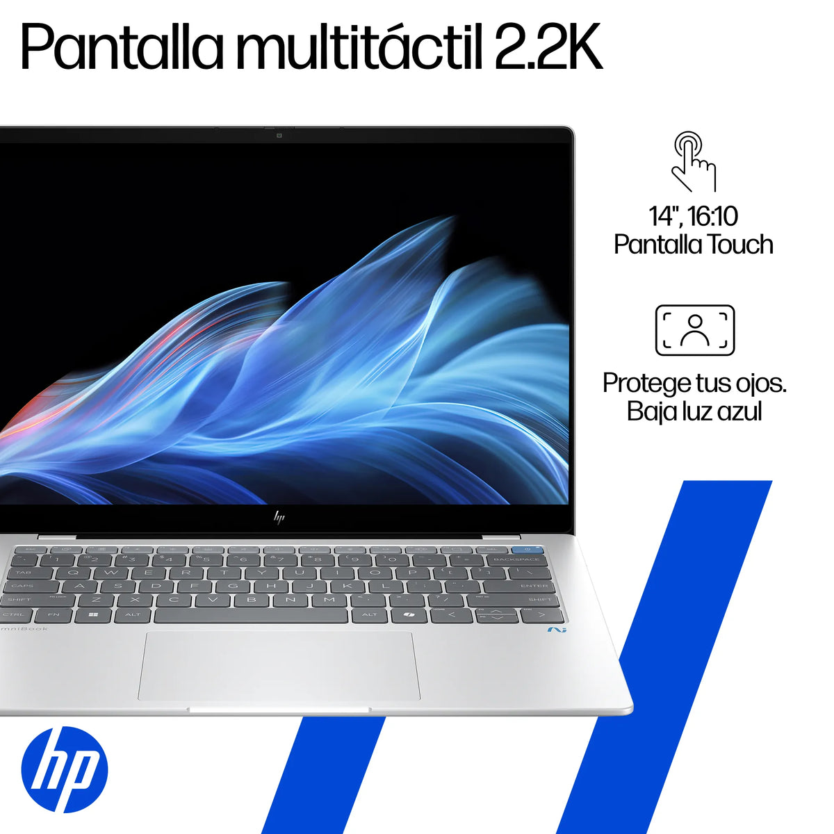 HP Omnibook X AI 14-FE1001LA | Qualcom Snapdragon X1P | 16GB RAM | 1TB SSD | 14" Táctil | Windows 11 Home