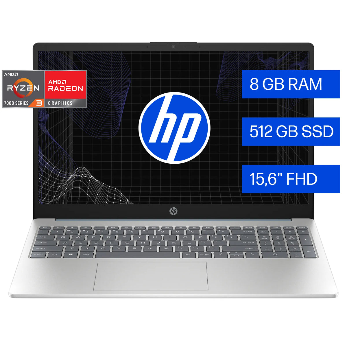 HP 15-FC0230LA | AMD Ryzen 3-7320U | 8GB RAM | 512GB SSD | 15.6" | Windows 11 Home