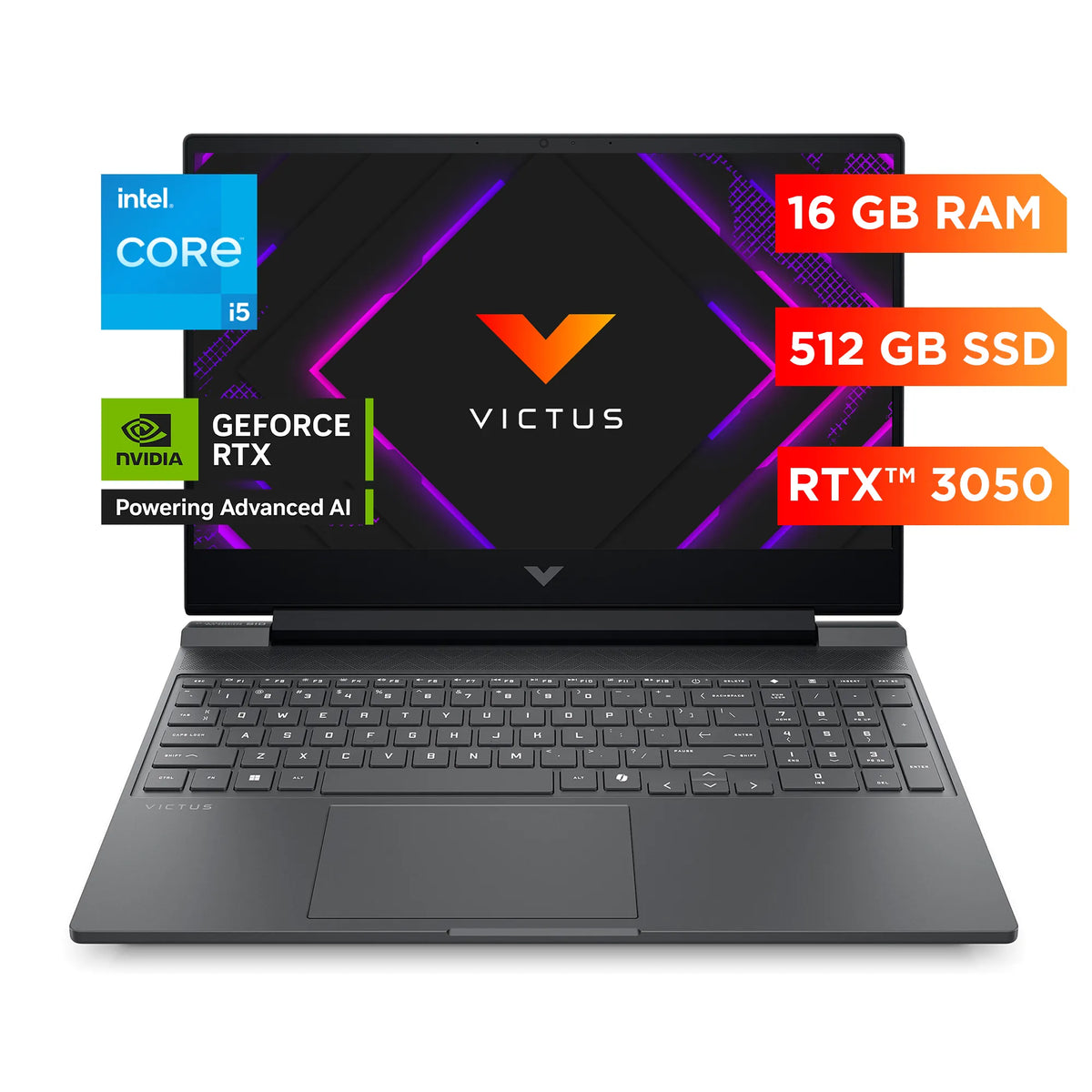 HP Victus 15-FA2014LA | Intel Core i5-13420H | 16GB RAM | 512GB SSD | 15.6" | GeForce RTX 3050 | Windows 11 Home